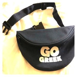 “Go Greek” Navy blue fanny pack